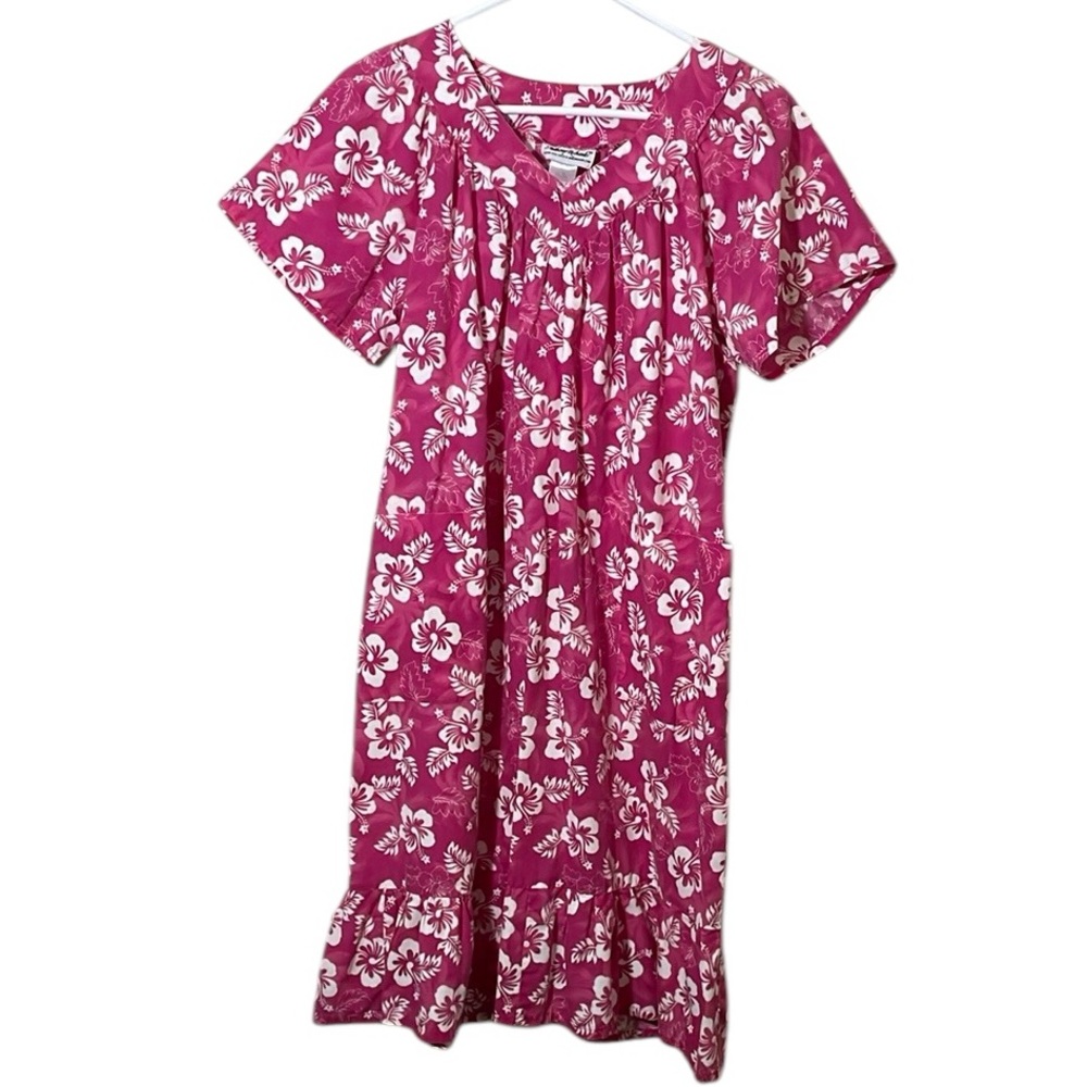 Anthony Richards Pink Hawaiian Floral Muumuu Dress